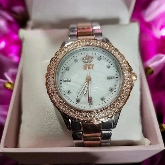 Juicy Couture Two toned watch with rhinestones - Picture 1 of 10